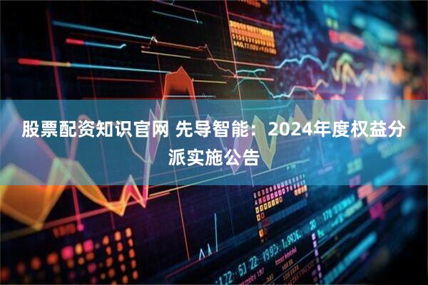 股票配资知识官网 先导智能：2024年度权益分派实施公告